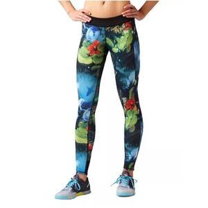 Reebok Reversible Jungle Chase Leggings Women’s XS Black CrossFit EUC